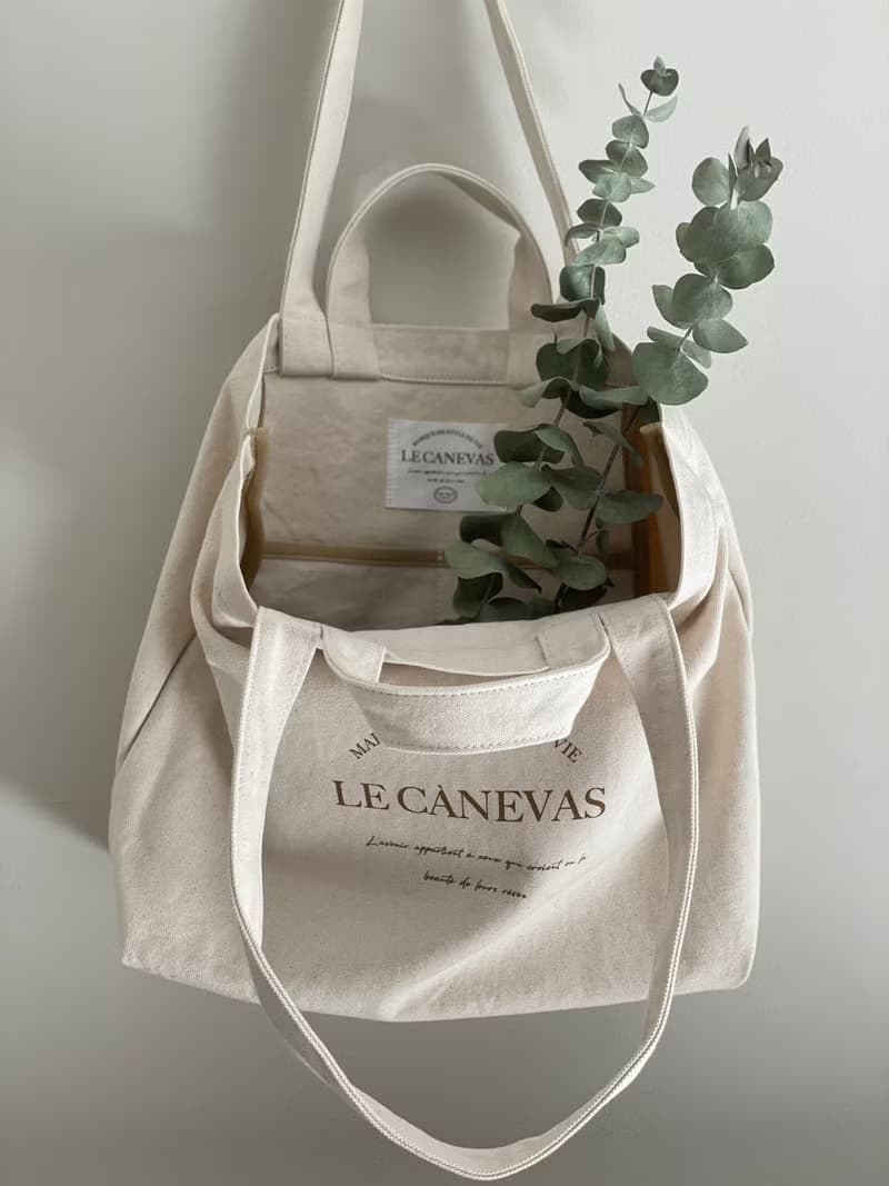 韓國 The Ally | CLAIR ECO BAG | 帆布袋 | 淺棕 | 環保袋 手袋
