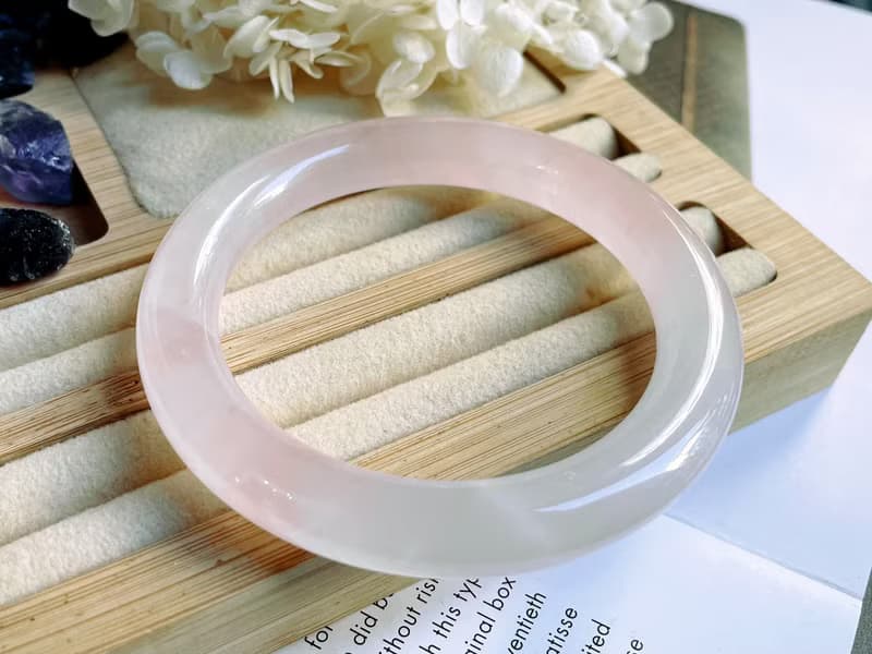 天然粉晶 桃花鐲 圓鐲 I 送禮