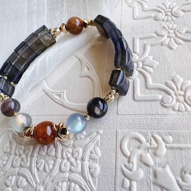 堇青石手排設計 魔鬼鈦晶 招財 人緣 洞察