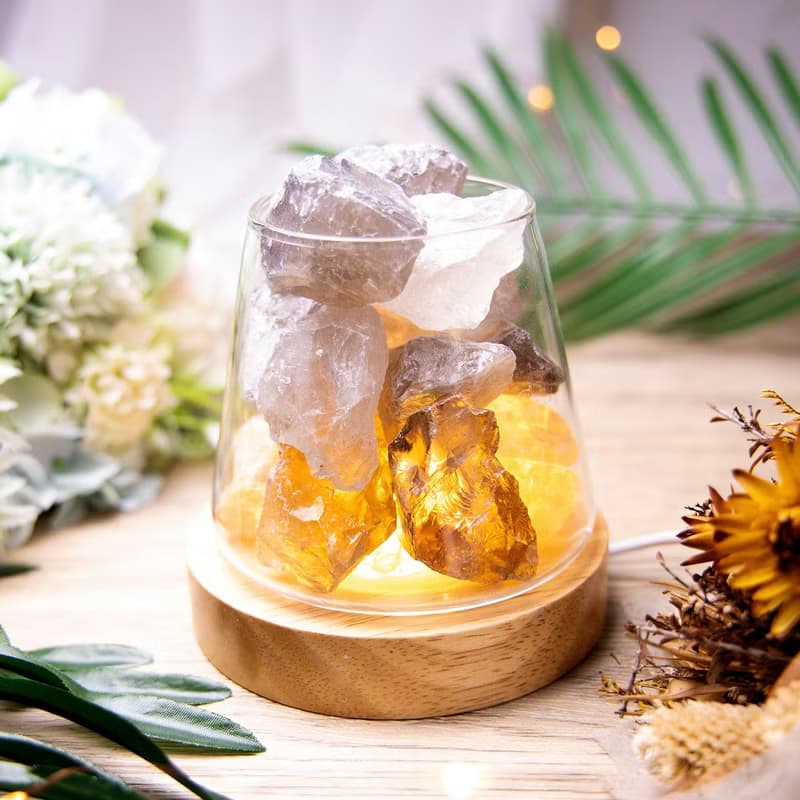天然水晶原石擴香石/精油擴香/家用水晶香薰/磁場/粉水晶/紫水晶