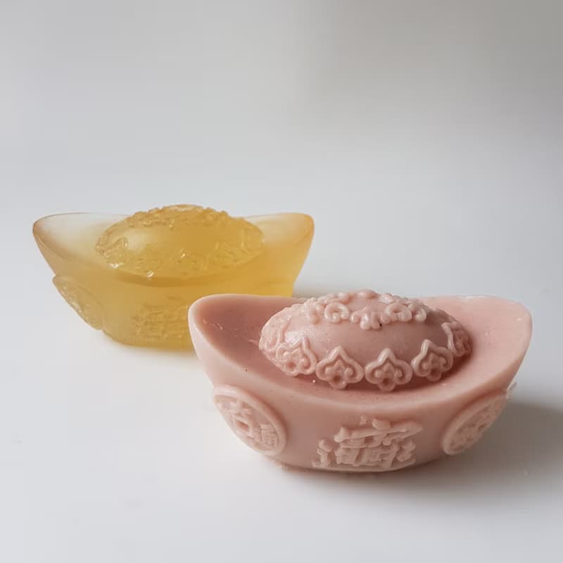 好運蜂蜜精油手工皂, 年節伴手禮 - 招財元寳 (二入)