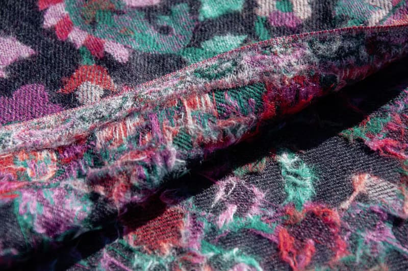 喀什米爾Cashmere 編織羊絨圍巾 純羊毛圍巾披巾 戒指絨披肩-花朵