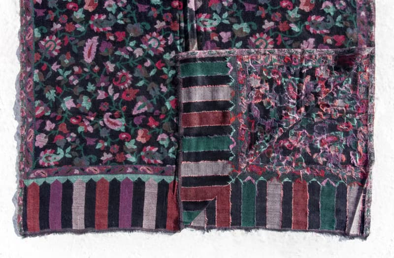 喀什米爾Cashmere 編織羊絨圍巾 純羊毛圍巾披巾 戒指絨披肩-花朵