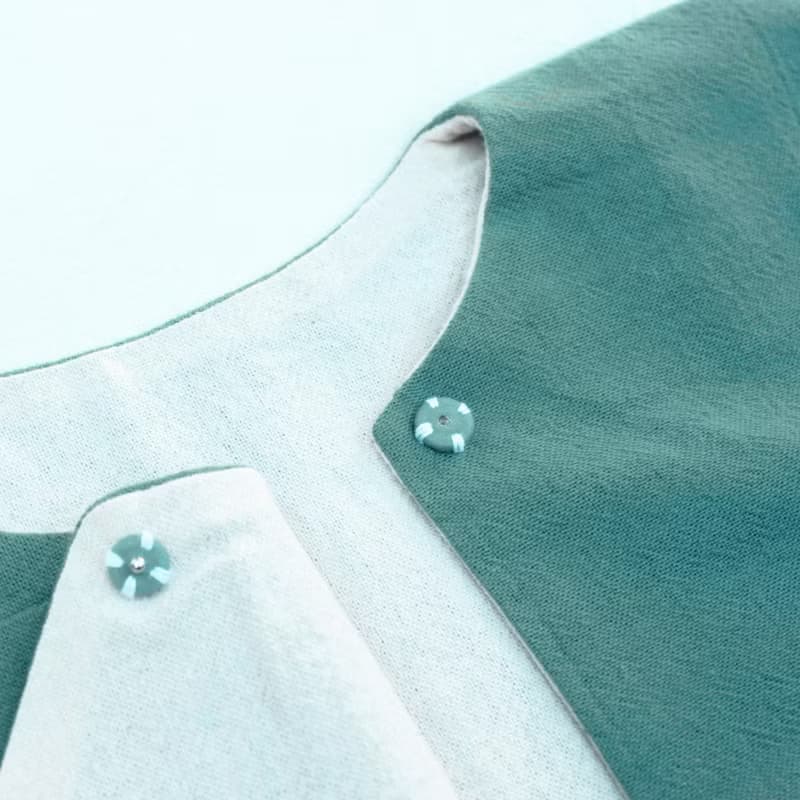 純然 雙層棉麻斜襟外套