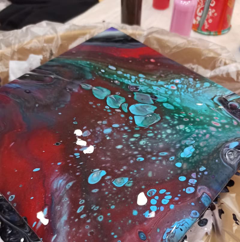 【體驗】流體畫體驗 流動畫 潑灑 隨性創作 七夕 情人節 禮物 閨蜜