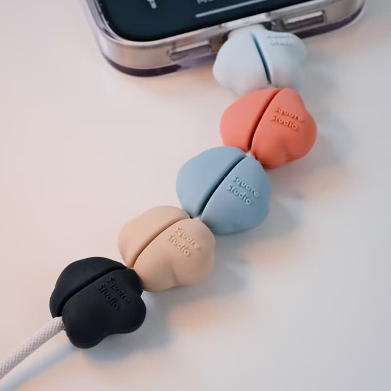 喜怒哀樂 造型咬線器 傳輸線保護套 Cable bite