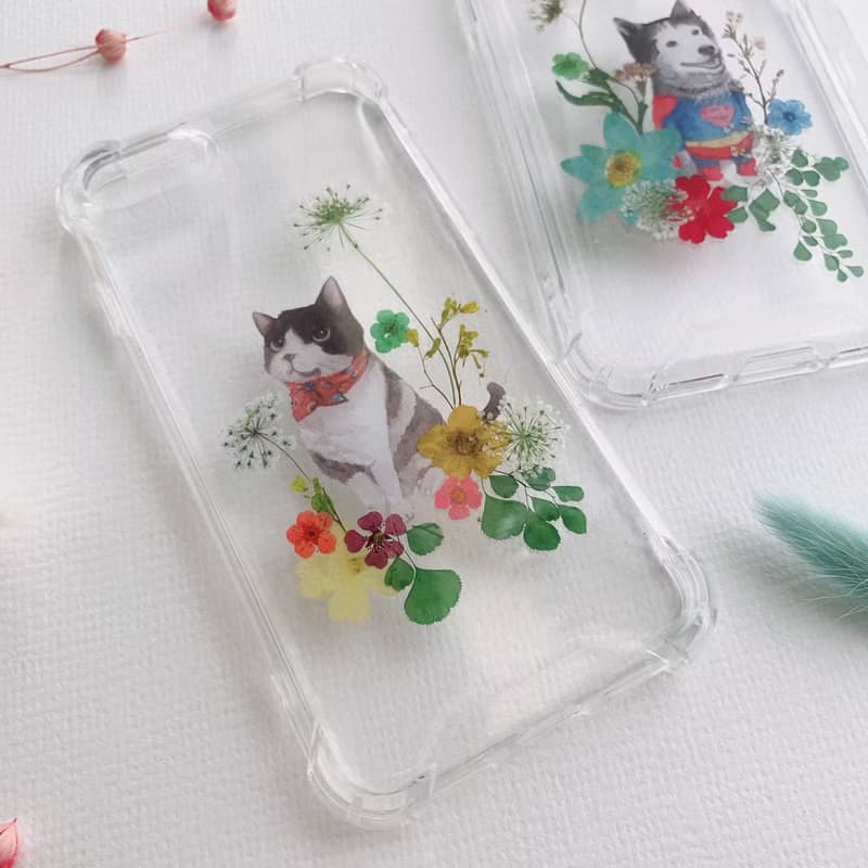動物系列 動物與花 乾燥花 手機殼