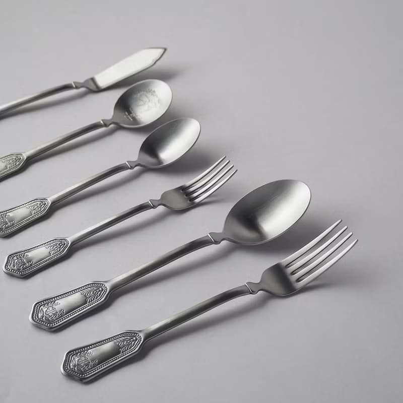 日本高桑金屬  日製古典宮廷風不鏽鋼餐匙-2入