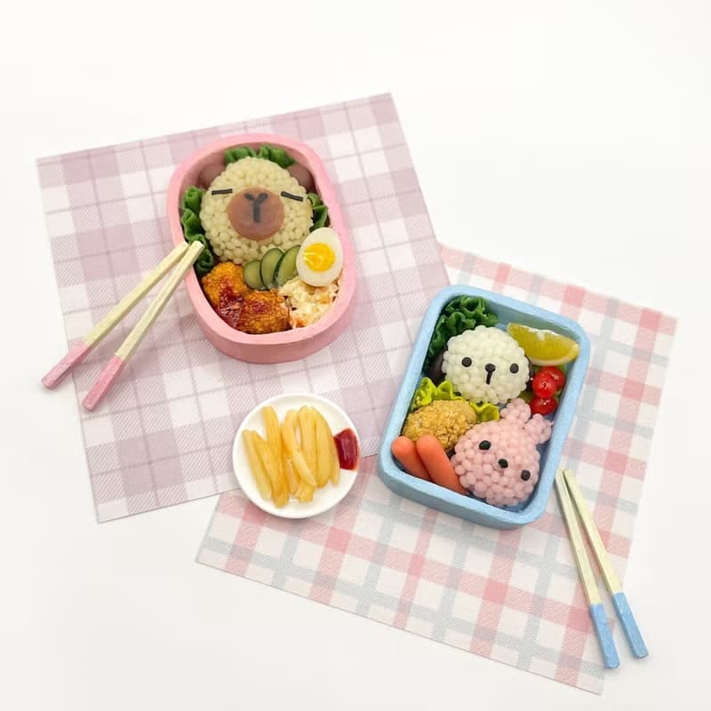 黏土袖珍食物|迷你造型便當-兩款可選  /食玩/娃物/收藏/