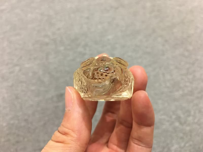 蟾蜍黃晶擺件 - 招正偏財