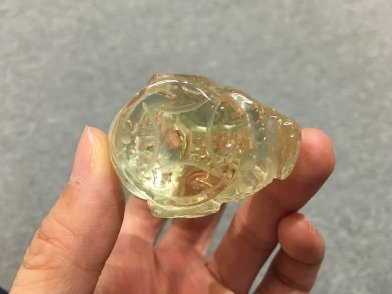 蟾蜍黃晶擺件 - 招正偏財