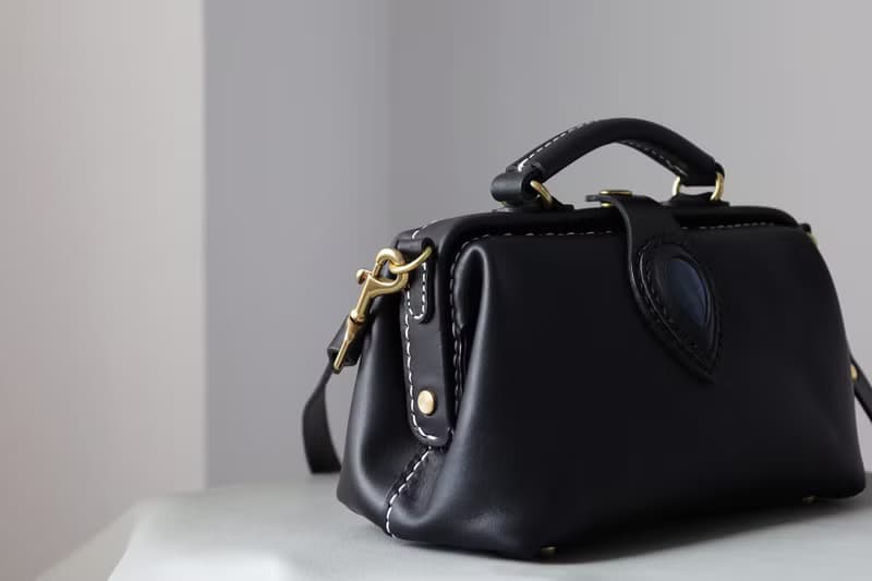 天使之眼 复古横版医生包斜挎包 手提口金包 巧克力色