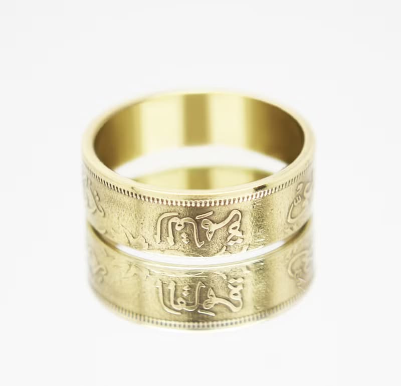 Egypt Coin Ring 20 millim 1958 coin rings for men coin rings for women