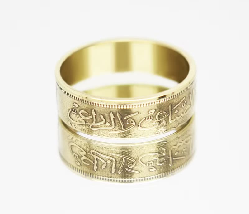 Egypt Coin Ring 20 millim 1958 coin rings for men coin rings for women