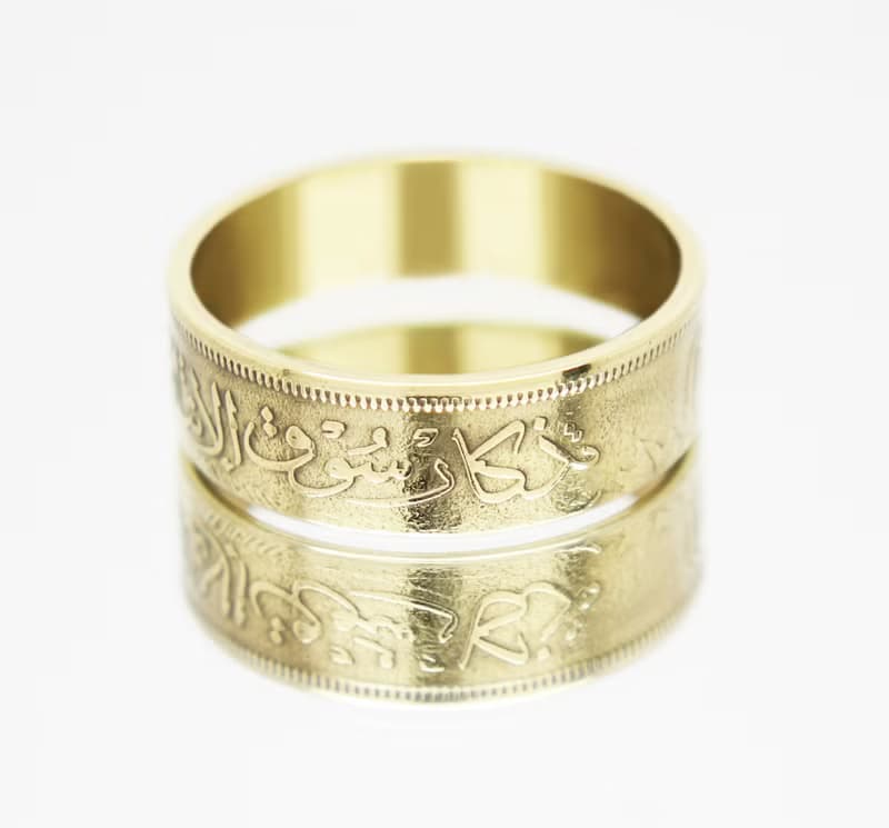 Egypt Coin Ring 20 millim 1958 coin rings for men coin rings for women