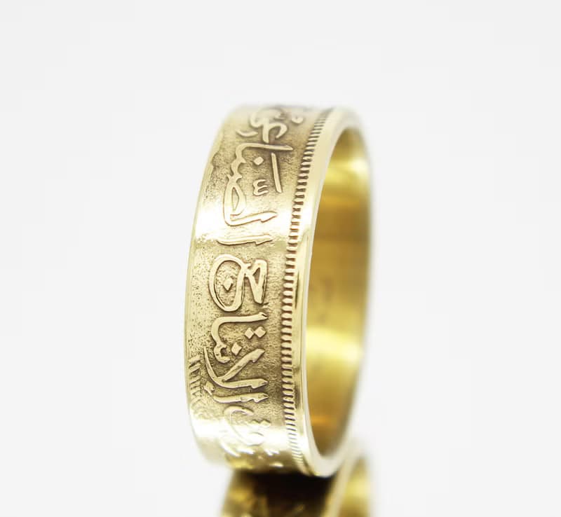 Egypt Coin Ring 20 millim 1958 coin rings for men coin rings for women