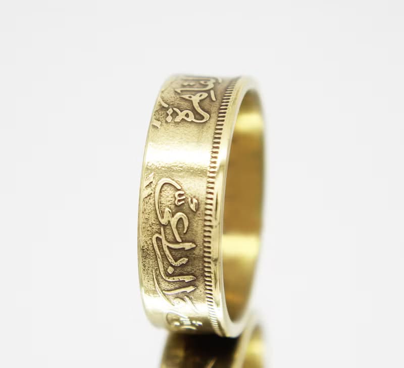 Egypt Coin Ring 20 millim 1958 coin rings for men coin rings for women
