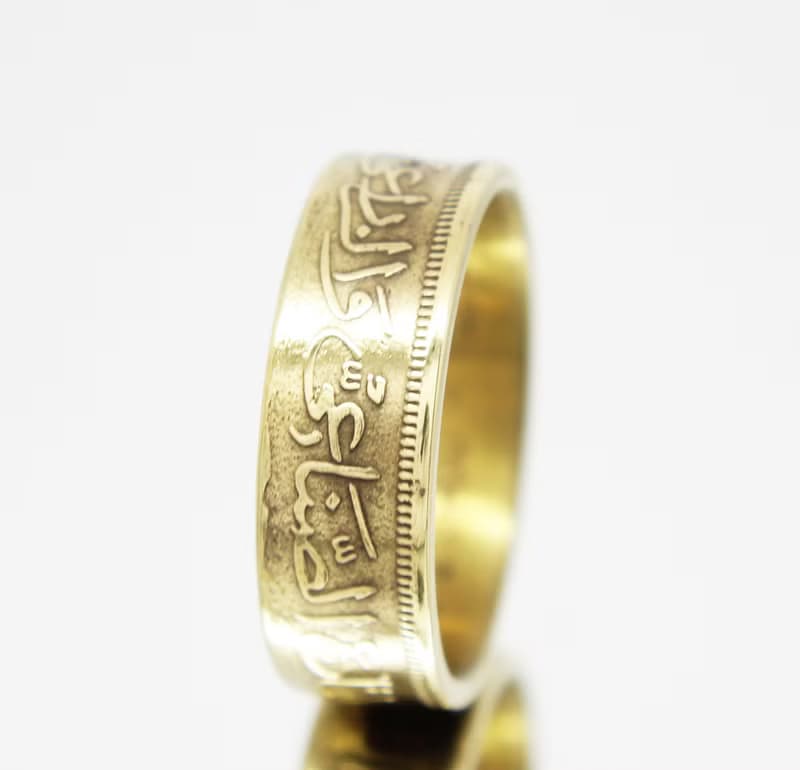 Egypt Coin Ring 20 millim 1958 coin rings for men coin rings for women
