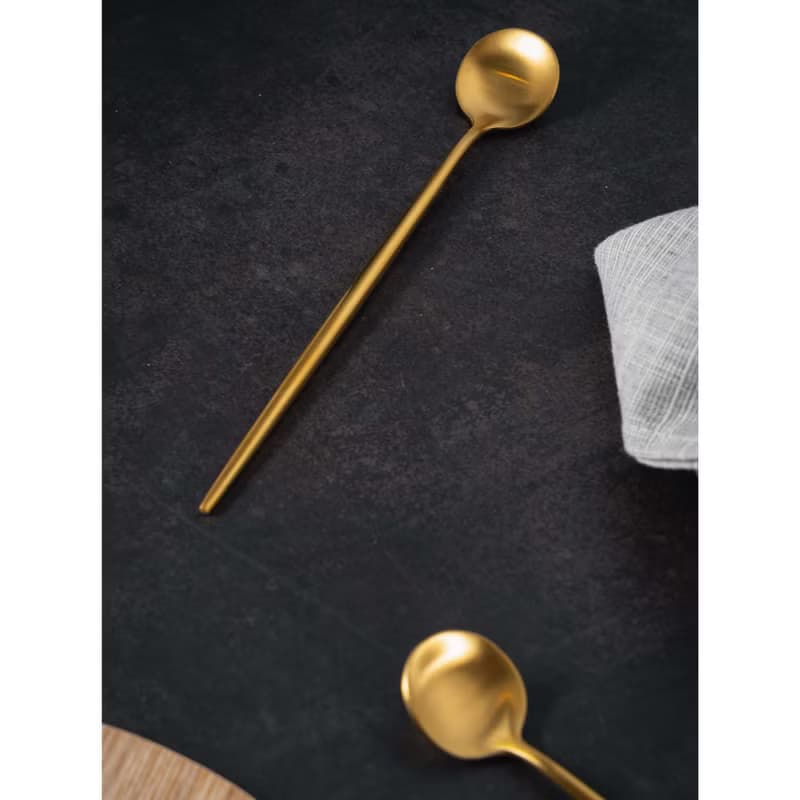 Islandoffer 島嶼製作 創意不锈鋼渡金色長匙羮 (一套2件)