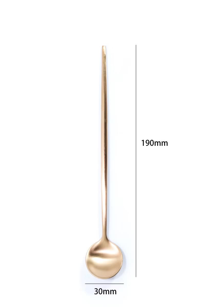 Islandoffer 島嶼製作 創意不锈鋼渡金色長匙羮 (一套2件)