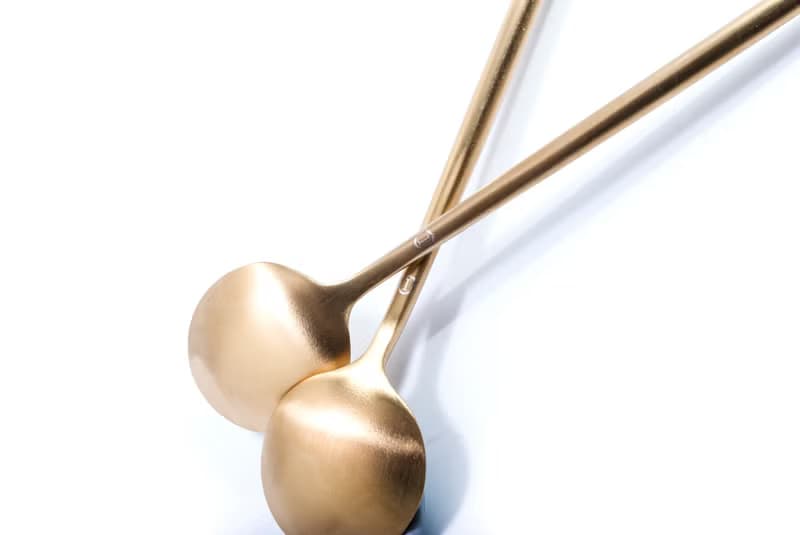 Islandoffer 島嶼製作 創意不锈鋼渡金色長匙羮 (一套2件)