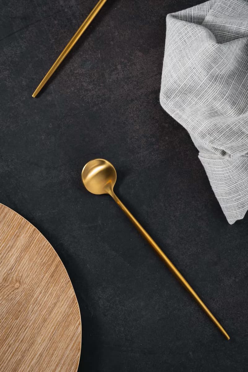 Islandoffer 島嶼製作 創意不锈鋼渡金色長匙羮 (一套2件)