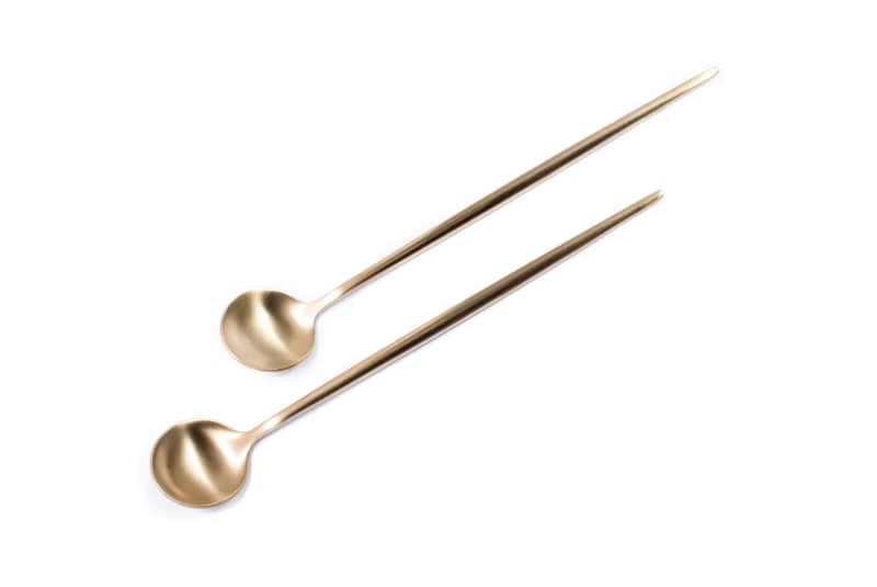 Islandoffer 島嶼製作 創意不锈鋼渡金色長匙羮 (一套2件)