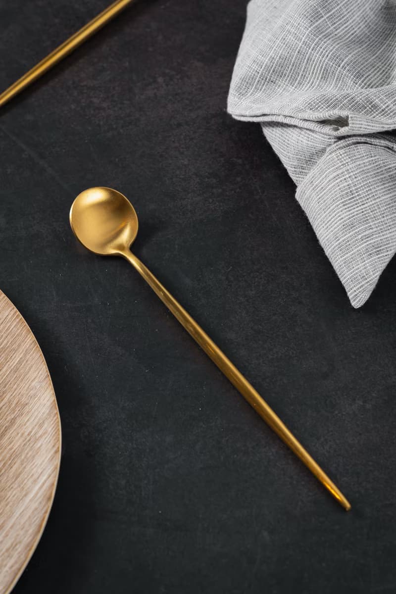 Islandoffer 島嶼製作 創意不锈鋼渡金色長匙羮 (一套2件)