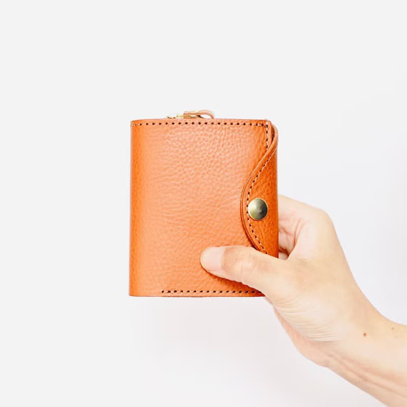お札入れ ファスナー 財布 ミニ財布 コンパクト 革財布 レザー イタリアンレザー 革