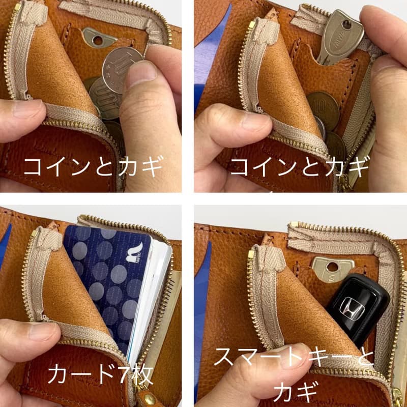 お札入れ ファスナー 財布 ミニ財布 コンパクト 革財布 レザー イタリアンレザー 革