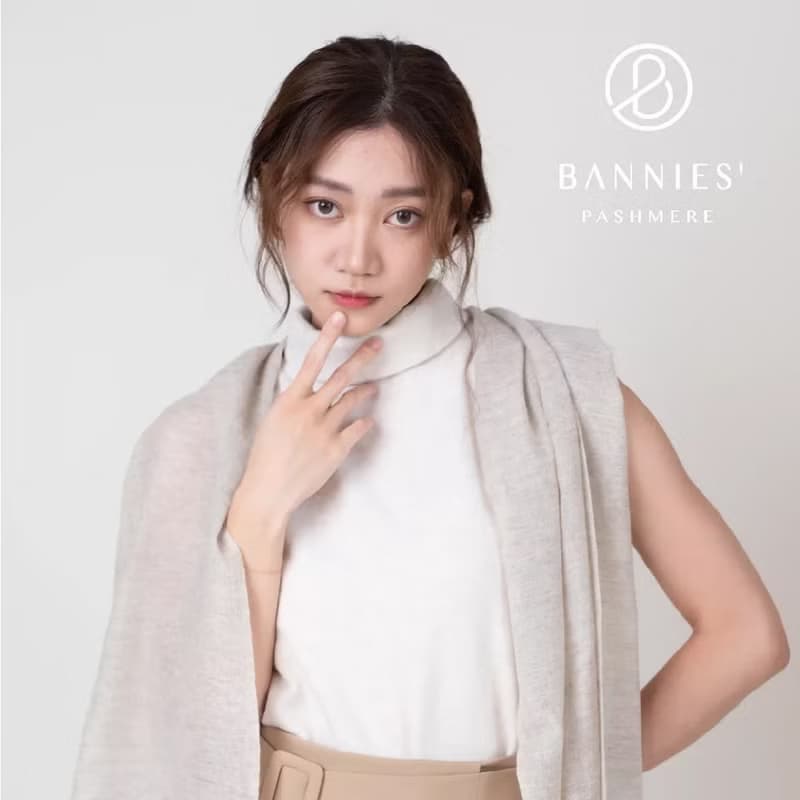 裸燕麥 | 典藏雙織 喀什米爾圍巾