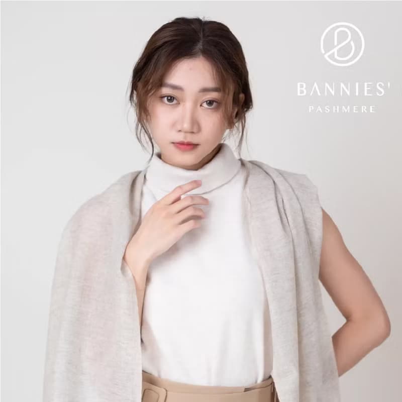 裸燕麥 | 典藏雙織 喀什米爾圍巾