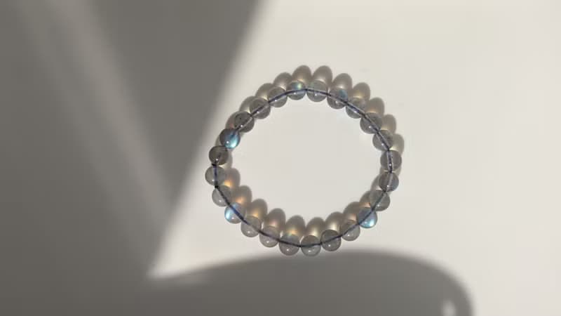 天然拉長石 水晶手鍊【7mm】