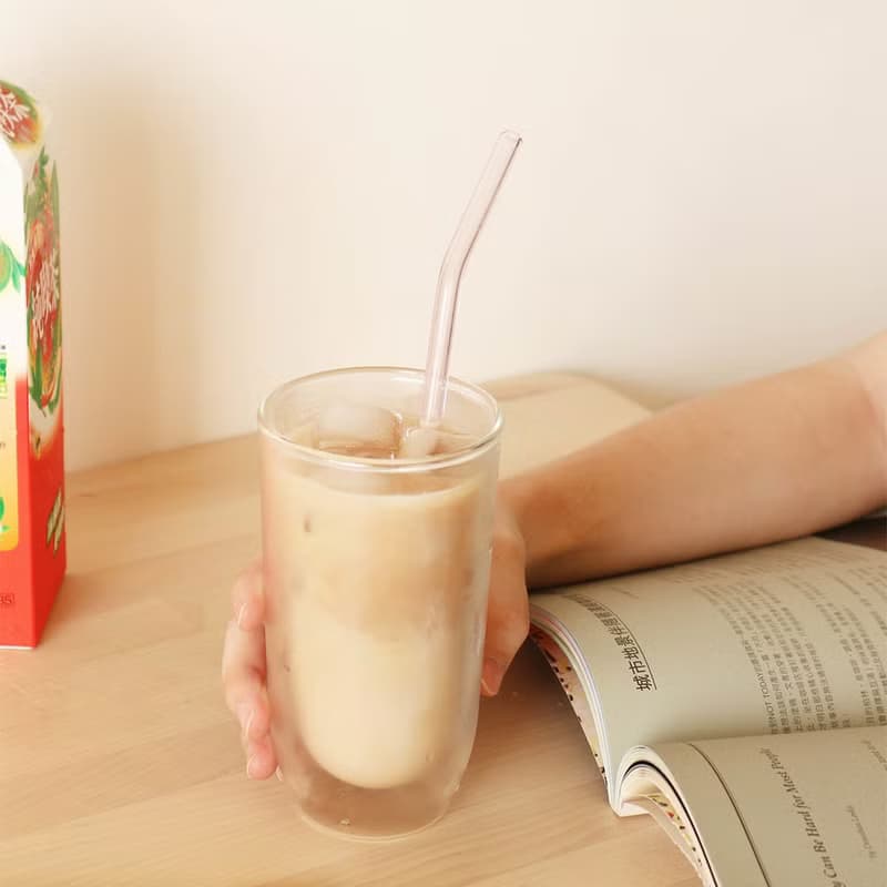 好玻 GOODGLAS | 玻璃吸管組-粉&黑