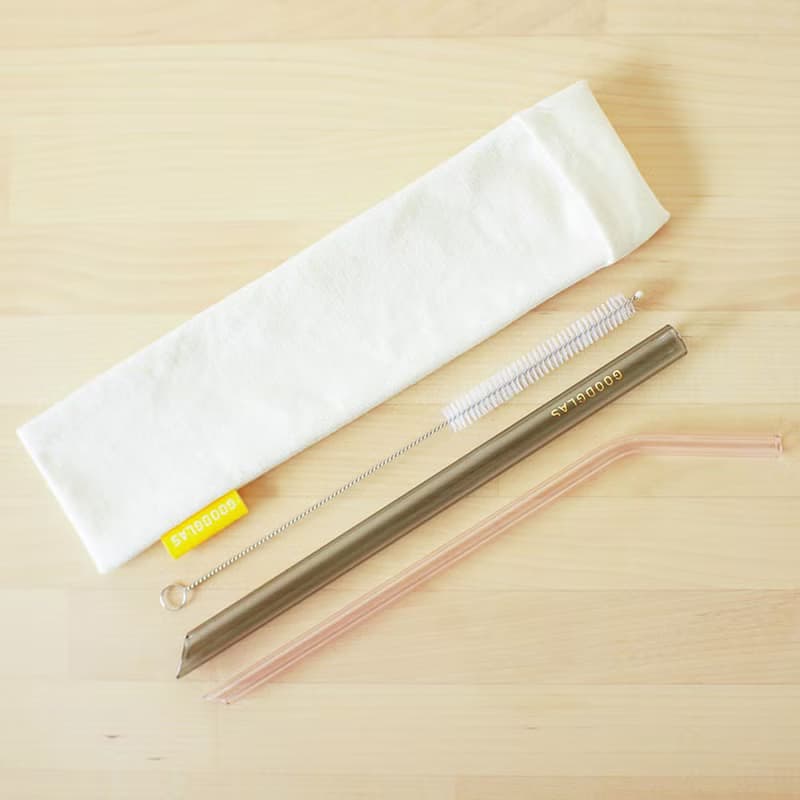 好玻 GOODGLAS | 玻璃吸管組-粉&黑