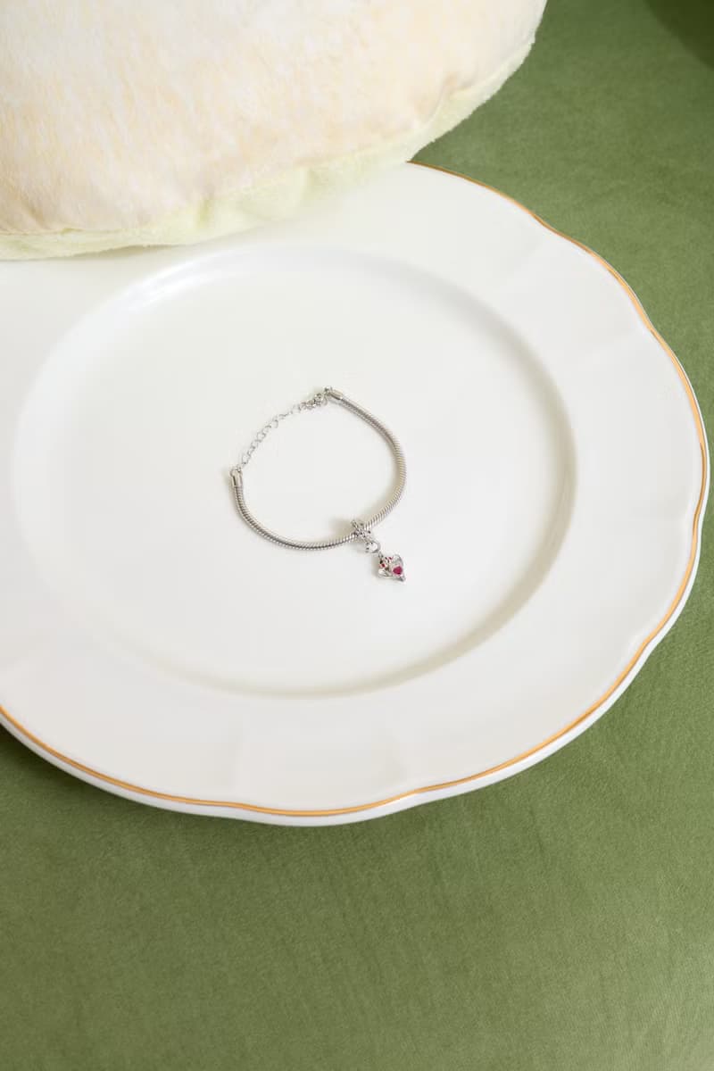 Luvpal | 925 Sterling Silver Bracelet | Cockatiel Charm with Genuine Ruby Heart