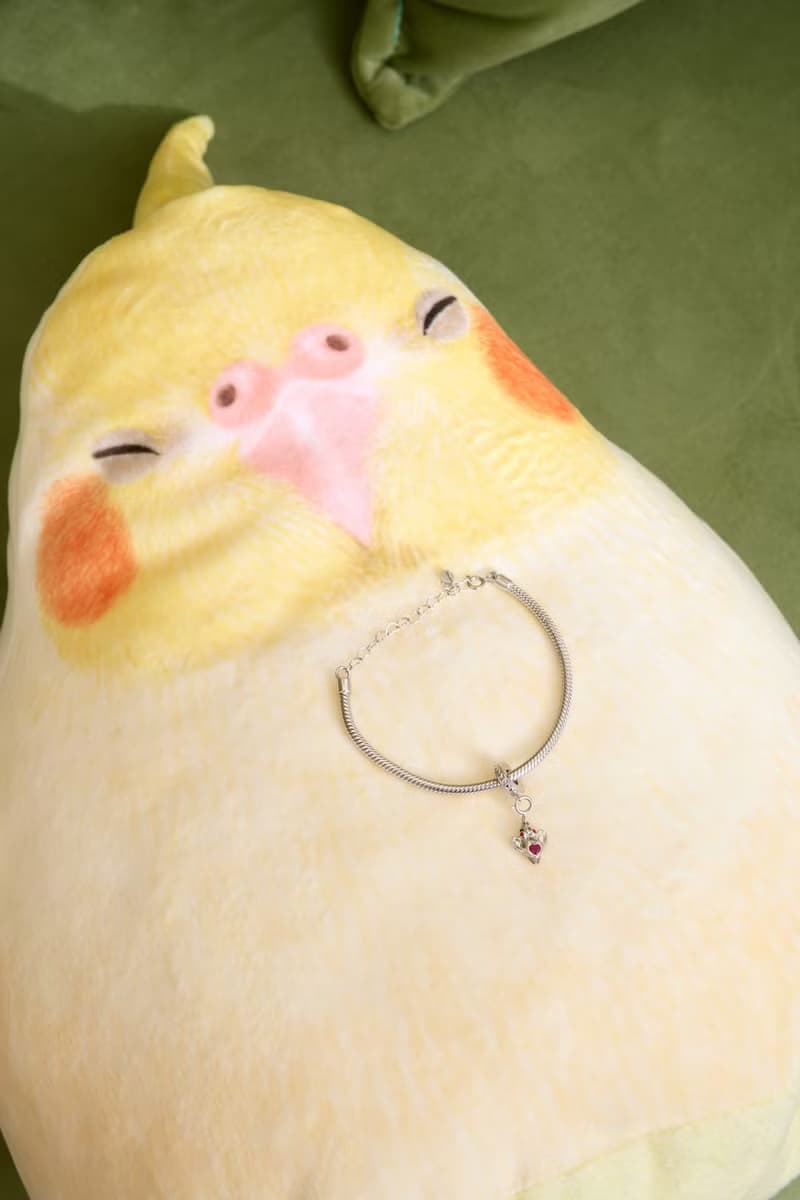 Luvpal | 925 Sterling Silver Bracelet | Cockatiel Charm with Genuine Ruby Heart