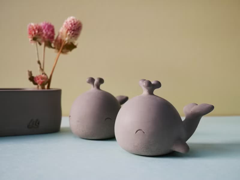 灰翔鯨魚   磁力/水泥療癒小物/辦公文具/春節送禮/情人禮物