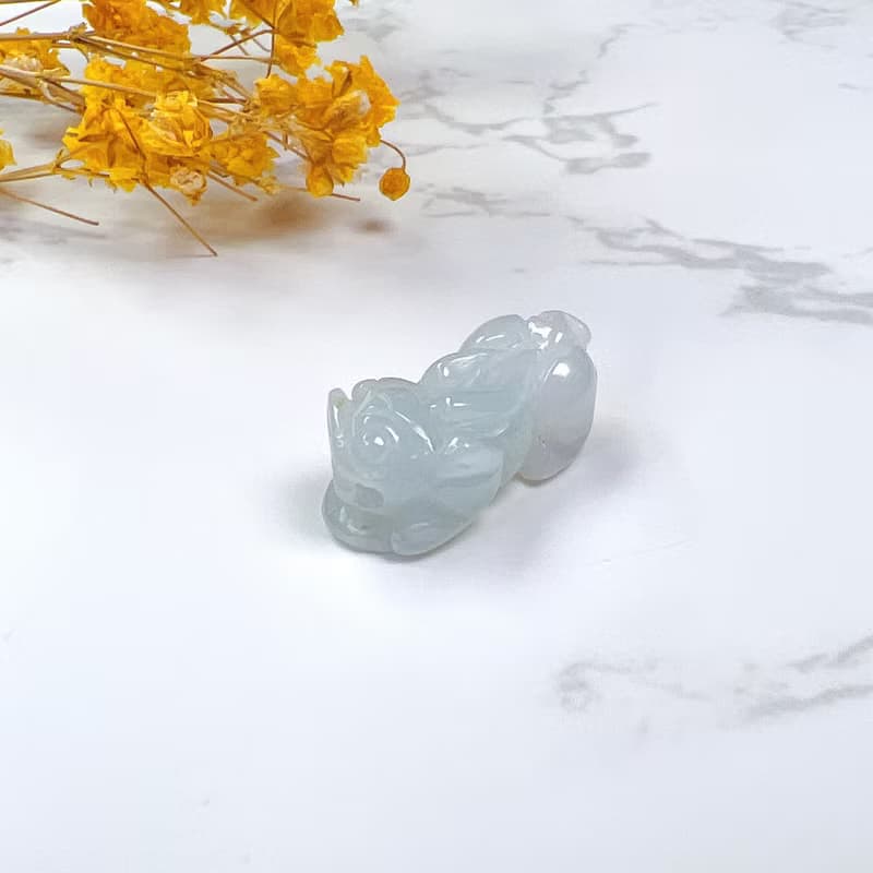 【招財神獸】冰種翡翠貔貅項鍊擺飾 | 天然緬甸玉翡翠A貨 | 送禮