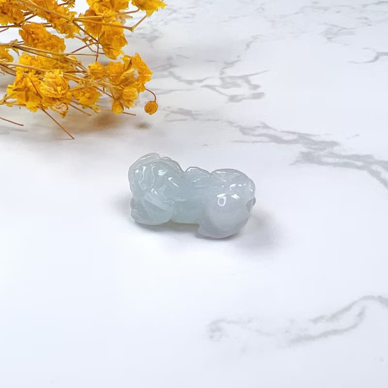 【招財神獸】冰種翡翠貔貅項鍊擺飾 | 天然緬甸玉翡翠A貨 | 送禮
