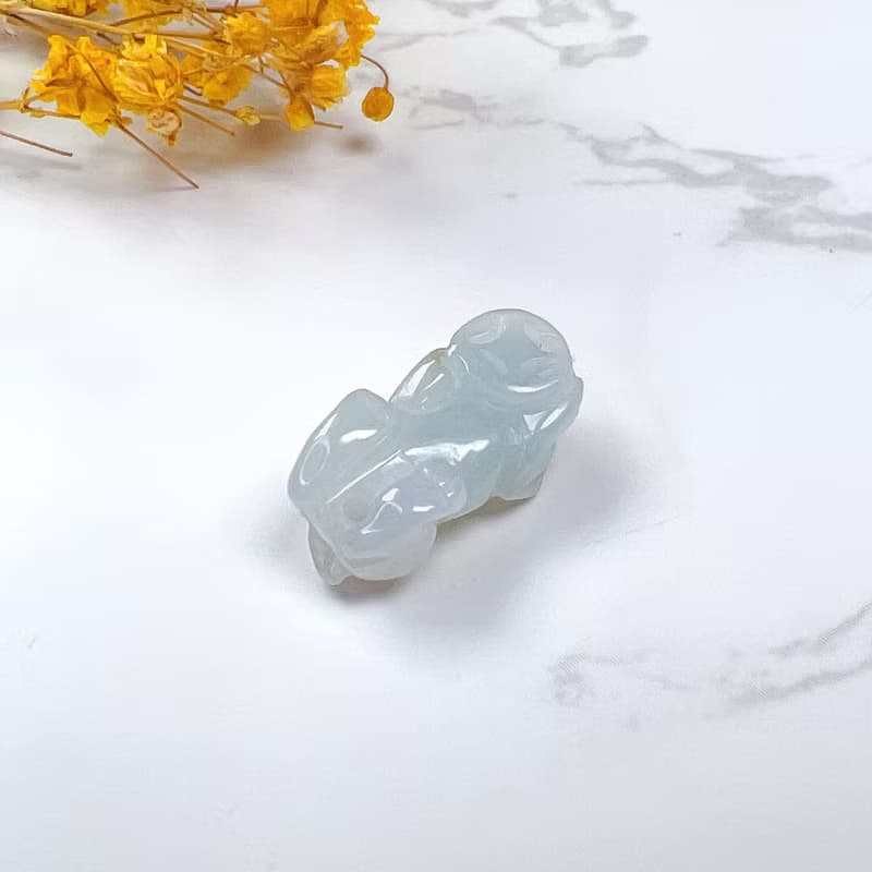 【招財神獸】冰種翡翠貔貅項鍊擺飾 | 天然緬甸玉翡翠A貨 | 送禮