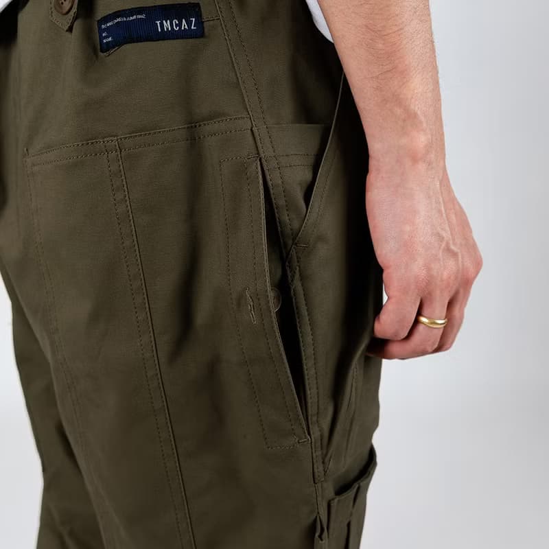 Cargo pants 多口袋可調節腰寬松微彈工裝長褲