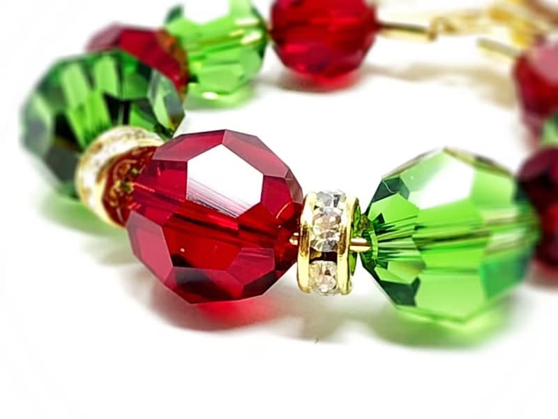 スワロフスキー クリスマスリース ピアス&イヤリング
