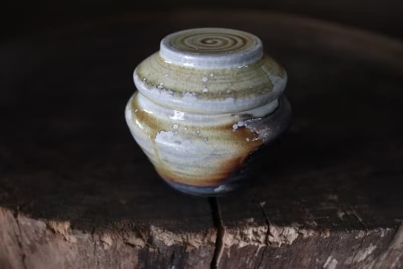 螺旋晨曦 柴燒茶葉罐