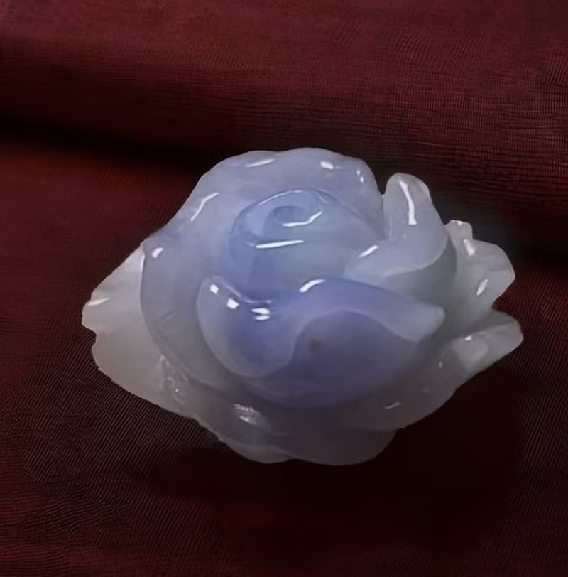 紫羅蘭翡翠玫瑰花 | 天然緬甸玉A貨翡翠 | 送禮