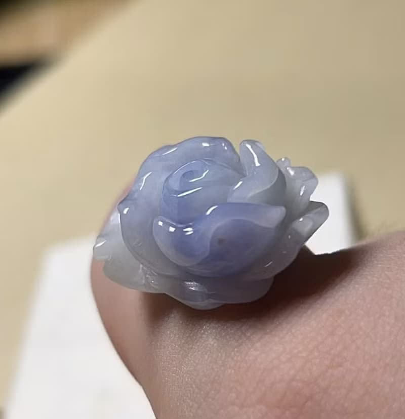 紫羅蘭翡翠玫瑰花 | 天然緬甸玉A貨翡翠 | 送禮