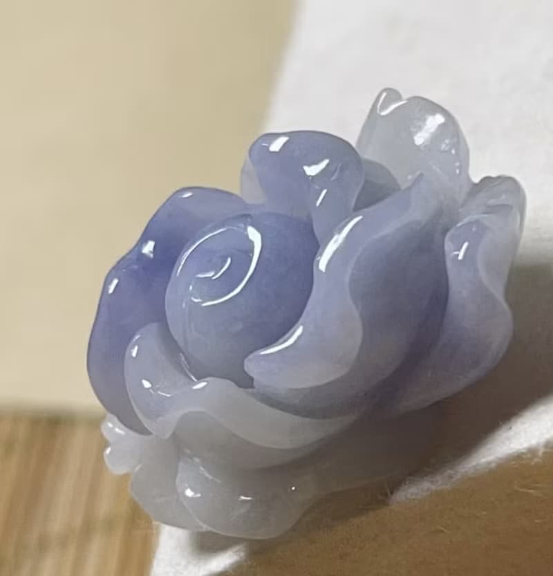 紫羅蘭翡翠玫瑰花 | 天然緬甸玉A貨翡翠 | 送禮