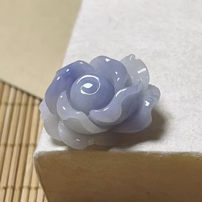 紫羅蘭翡翠玫瑰花 | 天然緬甸玉A貨翡翠 | 送禮