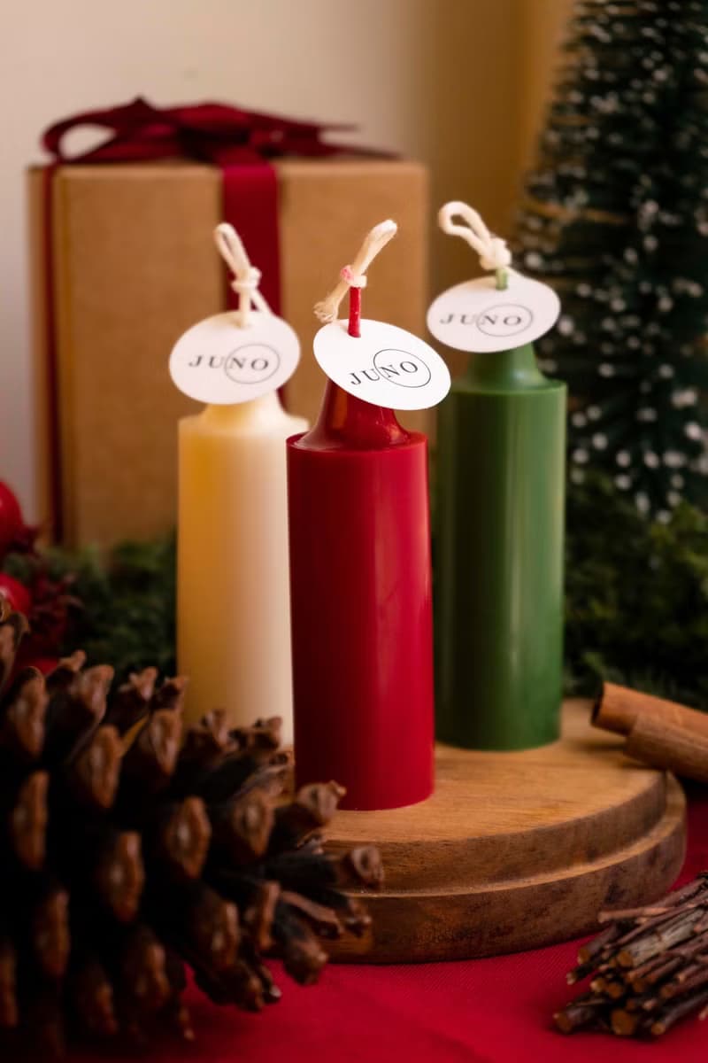 【訂製】聖誕節柱狀香氛蠟燭禮盒・手作蠟燭/JUNO Candle