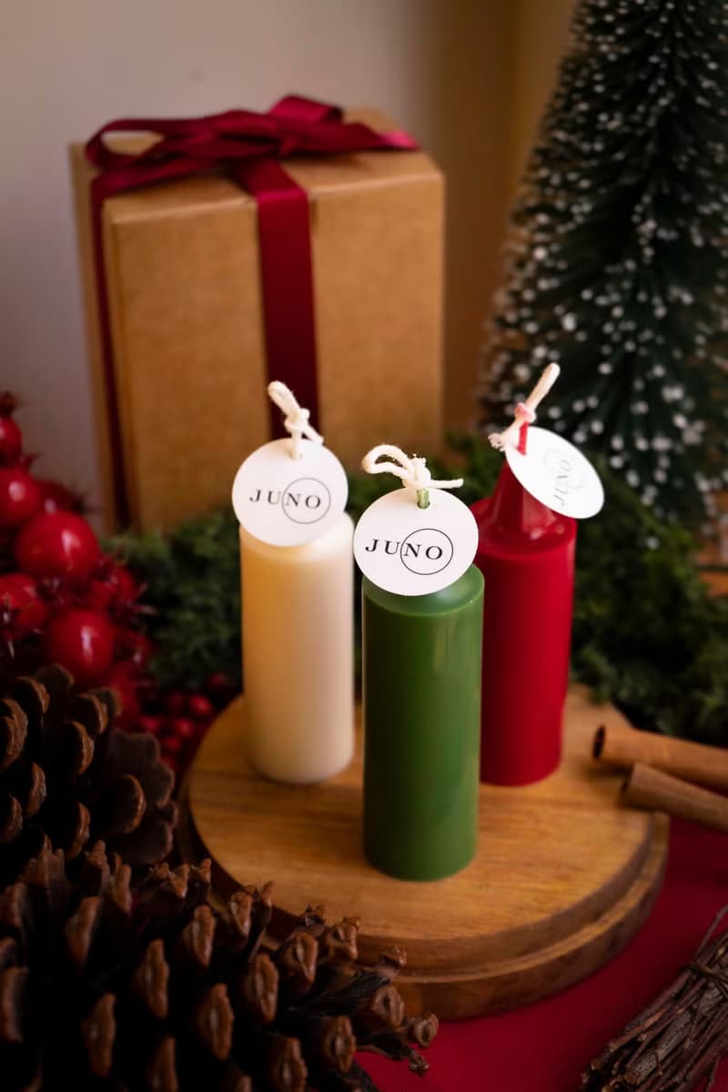 【訂製】聖誕節柱狀香氛蠟燭禮盒・手作蠟燭/JUNO Candle